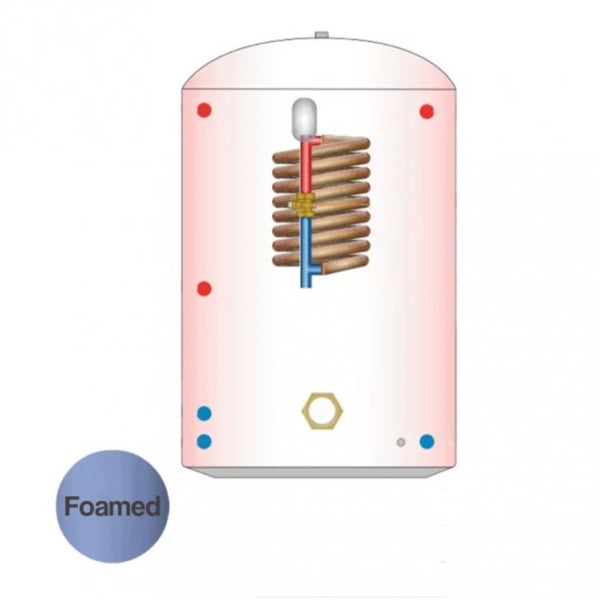 Telford Tristar Vented Thermal Store Cylinders Solar Thermal + Sealed Boiler Coils Copper Blue