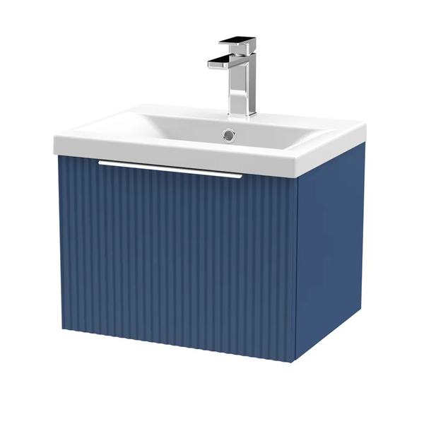 Hudson Reed Wall Hung Vanity Unit With Basin - Satin Blue