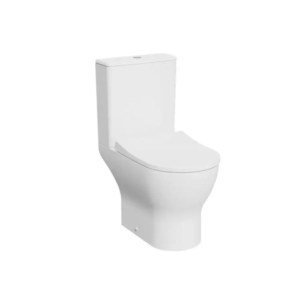 Kartell Eklipse Round Open Back Rimless C/C Pan with C/C Cistern and Soft Close Seat White Finish
