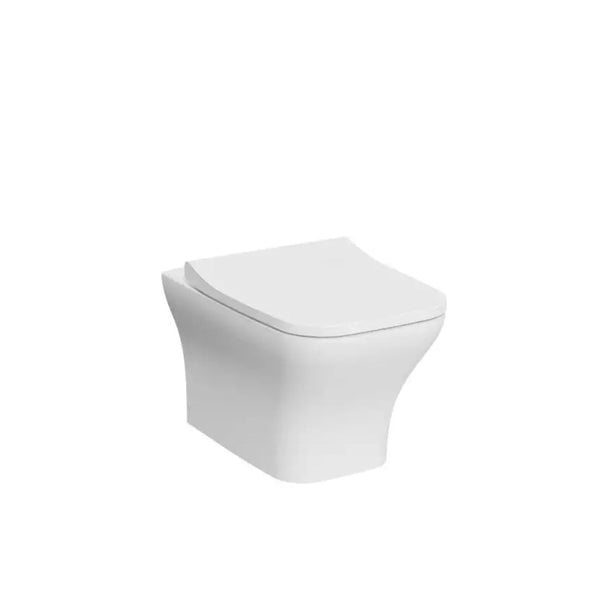Kartell Designer Eklipse Square Rimless WC Pan with Soft Close Seat White