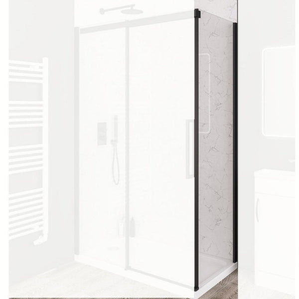 Eastbrook Corniche 2000 8mm Glass Easy Clean Side Panel 2000mm x 800mm - Chrome