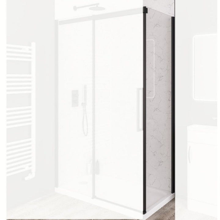 Eastbrook Corniche 2000 8mm Glass Easy Clean Side Panel 2000mm x 800mm - Chrome