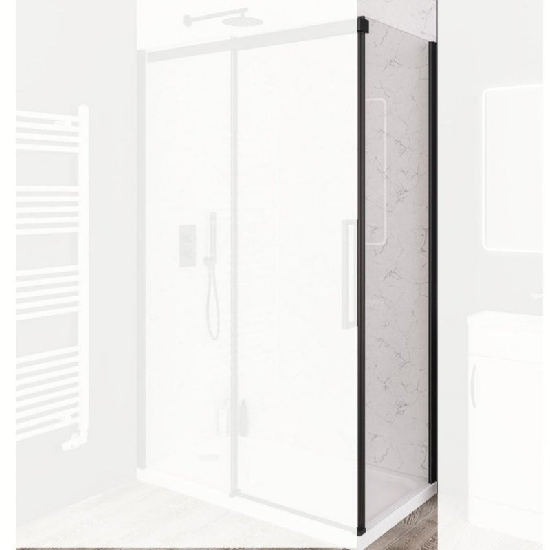 Eastbrook Corniche 2000 8mm Glass Easy Clean Side Panel 2000mm x 760mm - Chrome
