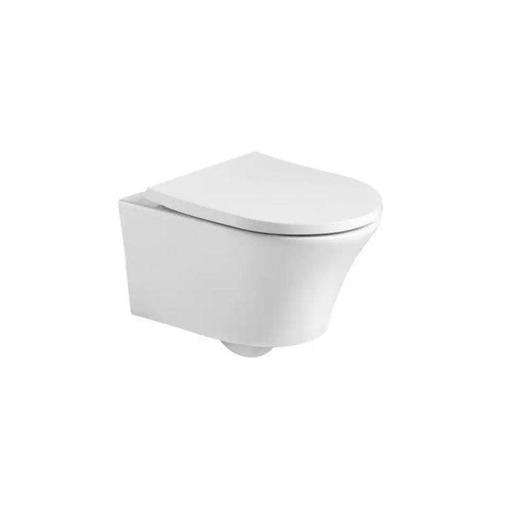 Kartell Kameo Wall Hung WC Rimless Pan with Soft Close Seat White