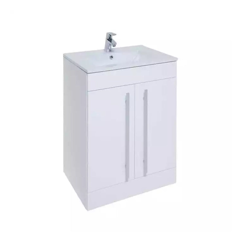Kartell Floor Two Door Cabinet and Mid Depth Ceramic Basin 855mm x 600mm