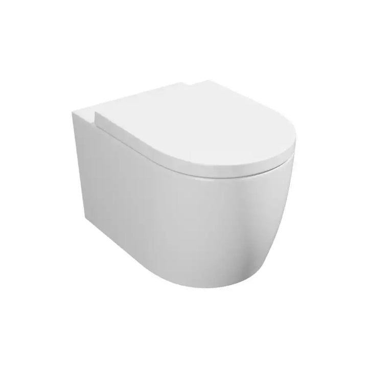 Kartell Genoa Round BTW WC Pan with Premium Soft Close Seat White