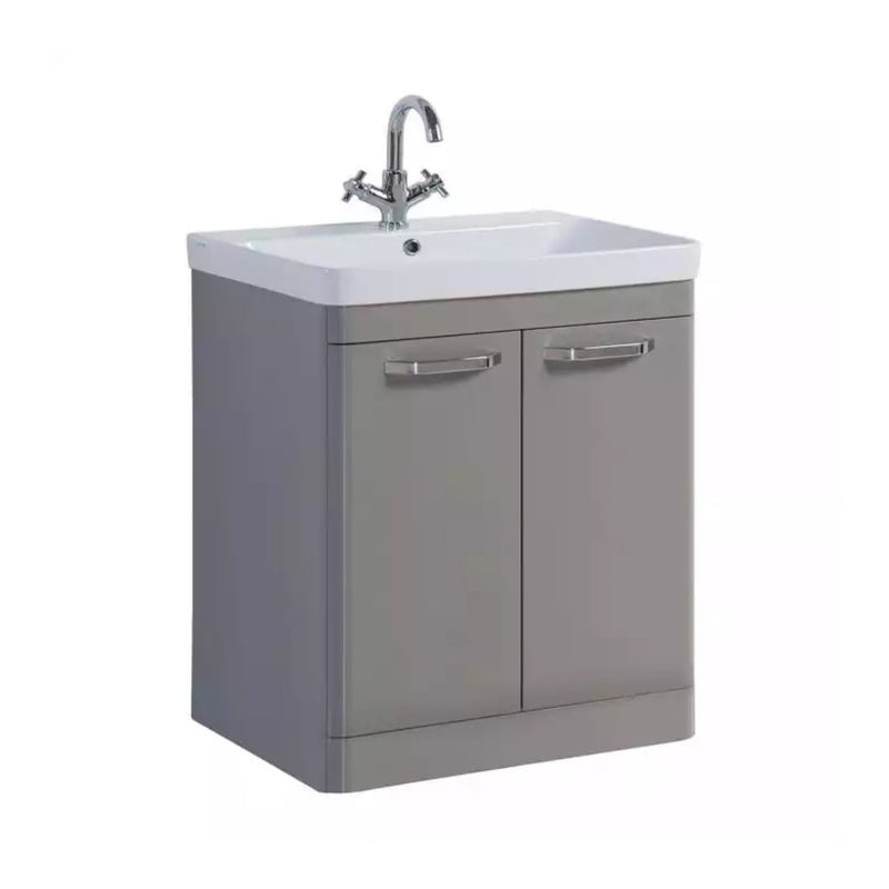 Kartell Kore Floor Standing 2 Door Cabinet With Basin 800Mm X 460Mm Basalt Grey
