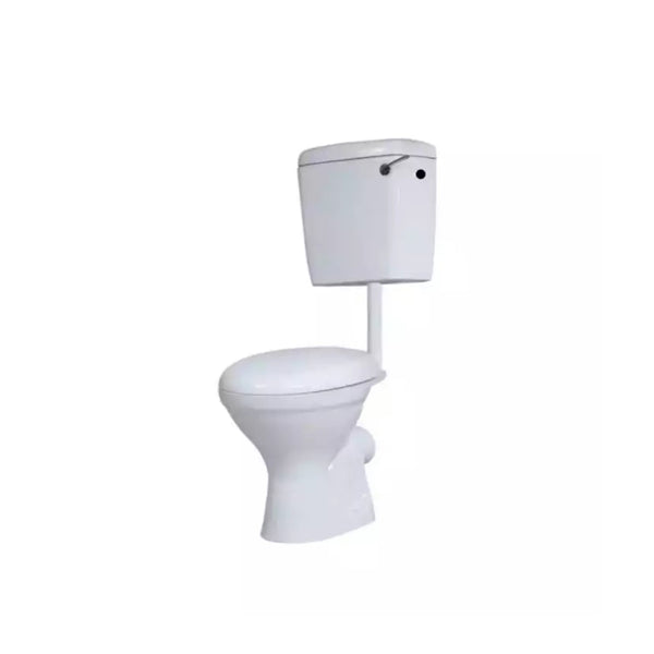 Kartell Berwick Low Level WC Pan with Side Feed Cistern & Soft Close Seat White