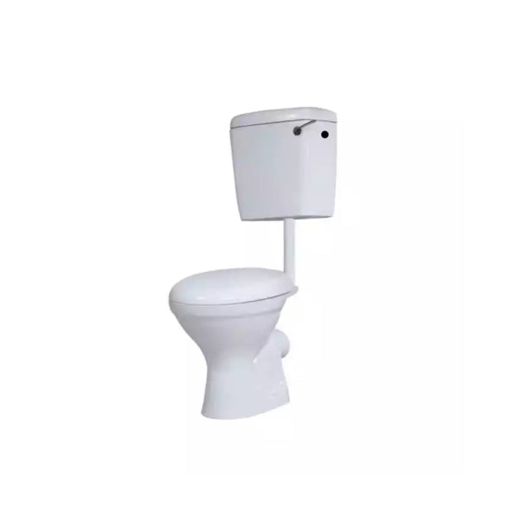 Kartell Berwick Low Level WC Pan with Side Feed Cistern & Soft Close Seat White