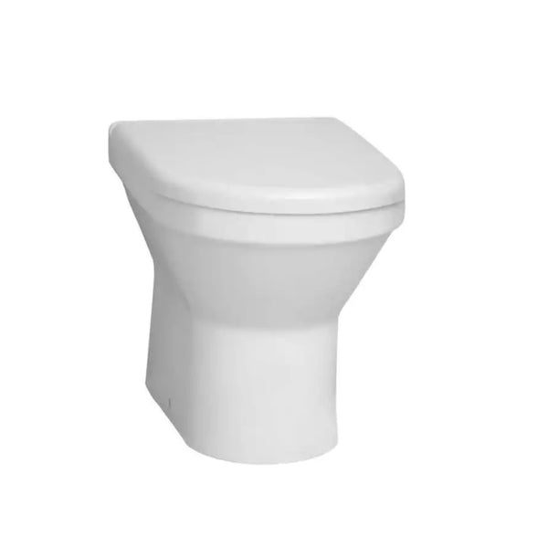 Kartell Style Back To Wall WC Pan with Soft Close Seat White Finish
