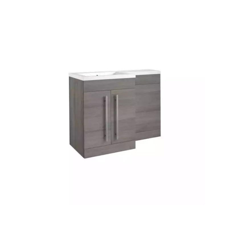 Kartell Matrix 2 Door L-Shaped 1100Mm Rh Furniture Pack With Cistern Storm Grey