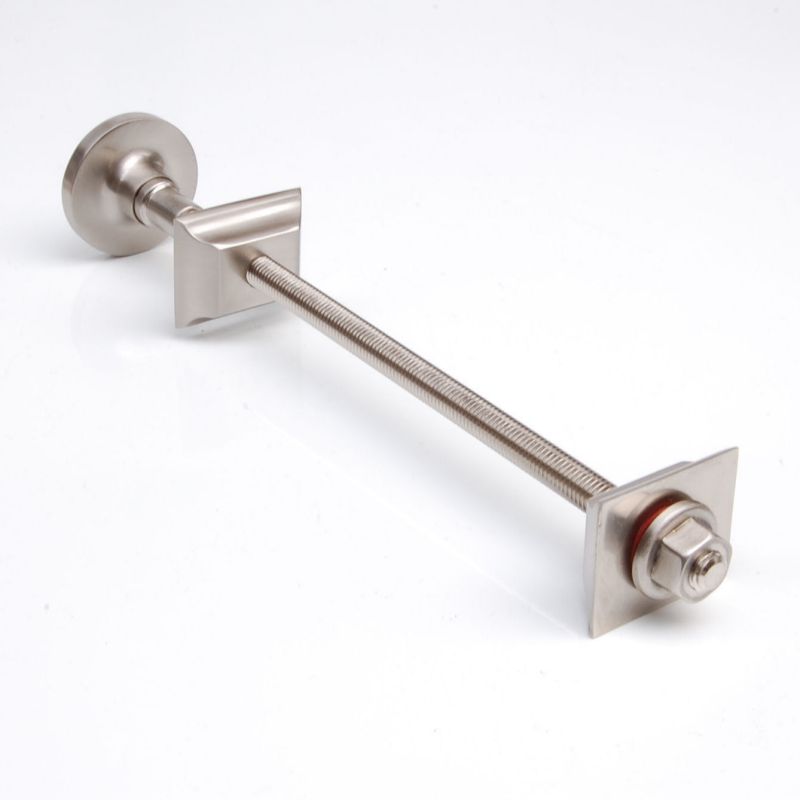 Plumbers Choice Brass Cast Iron Radiator Luxury Wall Tie Fixing Brushed Satin Nickel