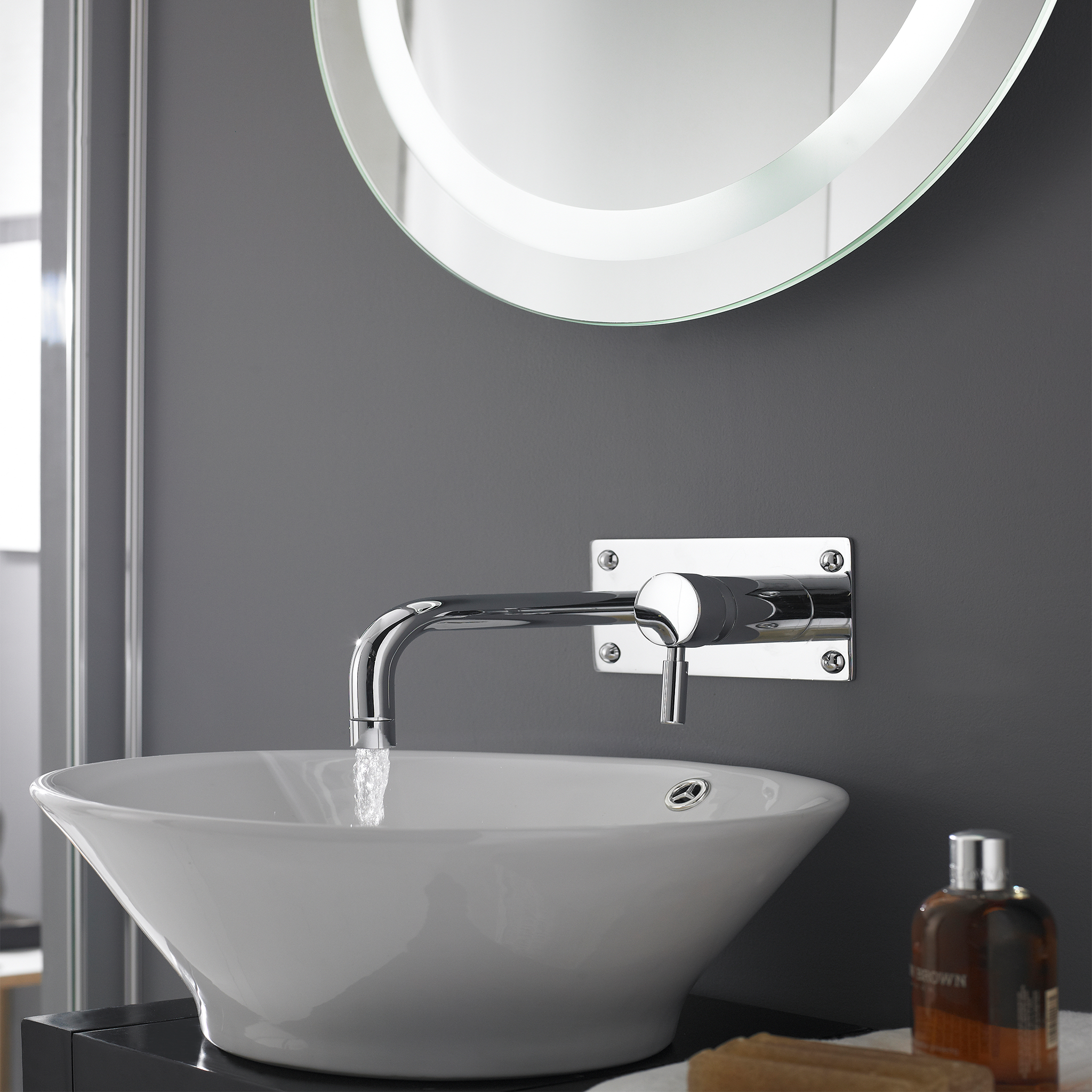 Hudson Reed Wall Mounted Basin Tap Chrome | Designer Basin Filler ...