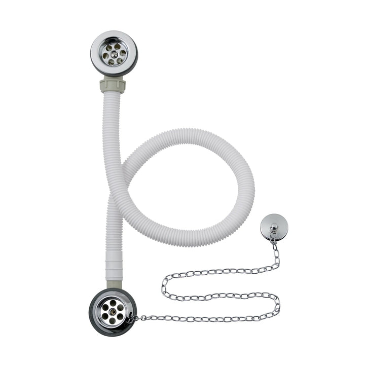 BC Designs Push Down Brass Concealed Plug and Chain Bath Waste