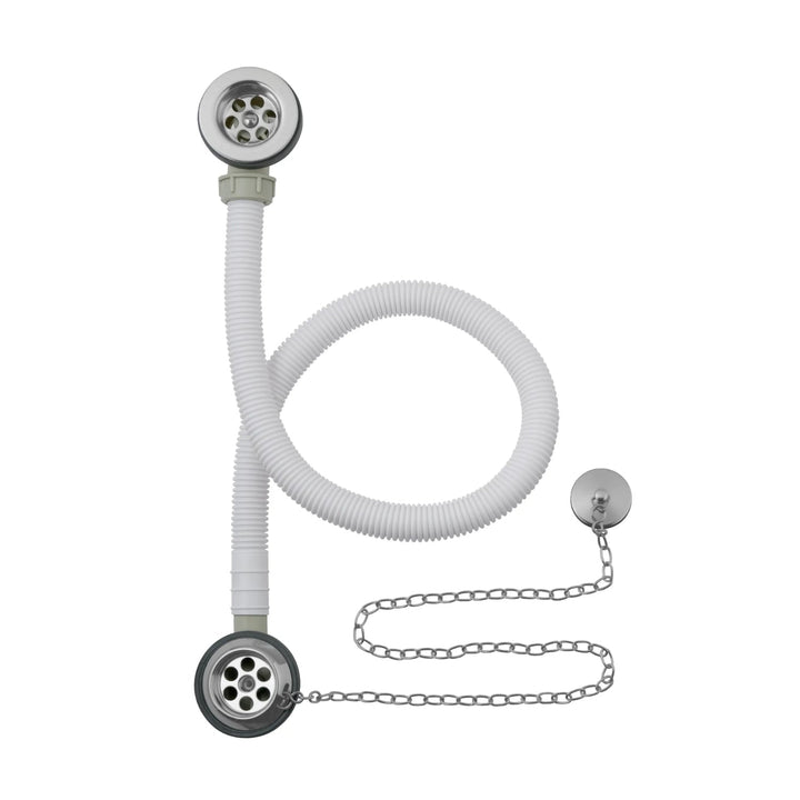 BC Designs Push Down Brass Concealed Plug and Chain Bath Waste