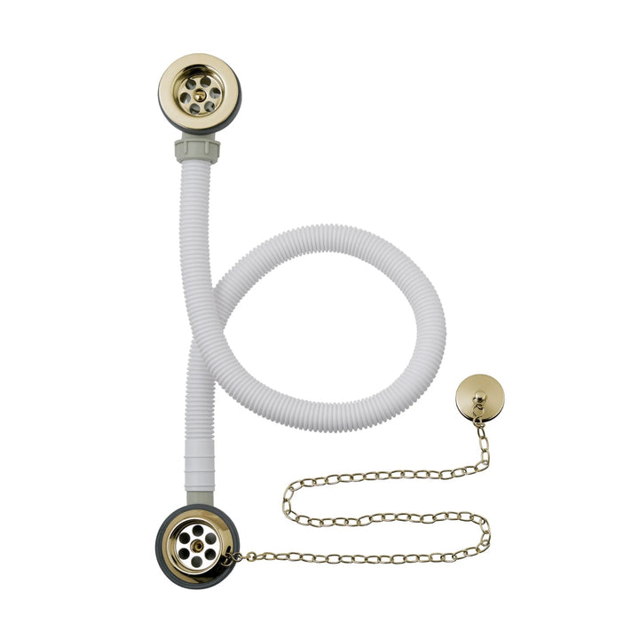 BC Designs Push Down Brass Concealed Plug and Chain Bath Waste