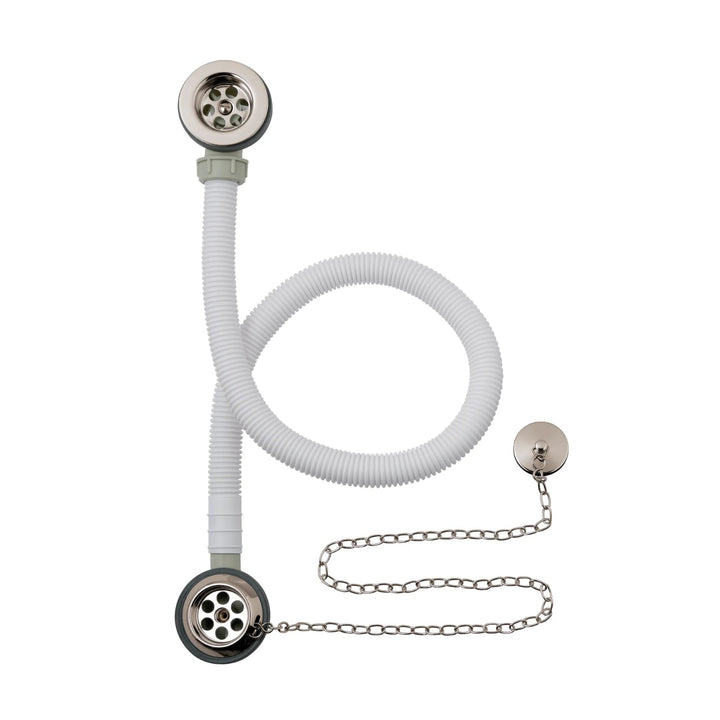 BC Designs Push Down Brass Concealed Plug and Chain Bath Waste