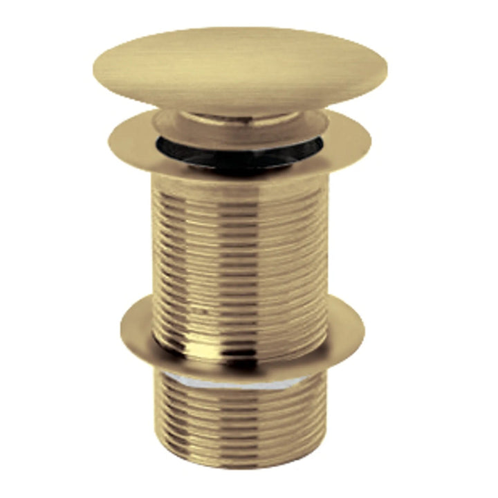 BC Designs Unslotted Brass Push Down Basin Waste