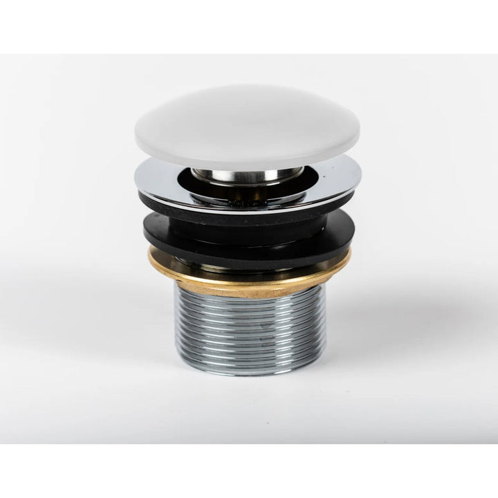 BC Designs Unslotted Brass Push Down Basin Waste