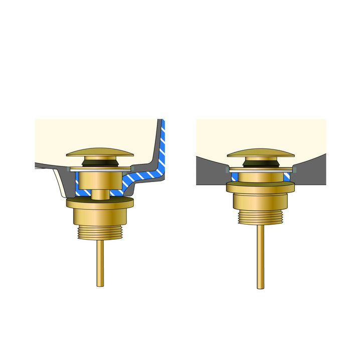 Iona Universal Basin Waste, Brushed Brass