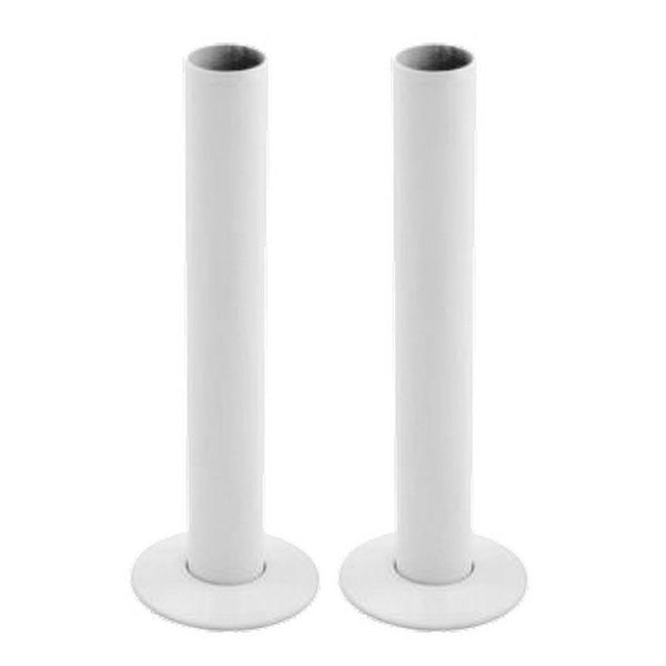 Kartell 15mm Pipes And Rosettes 180mm Length (Pair) White