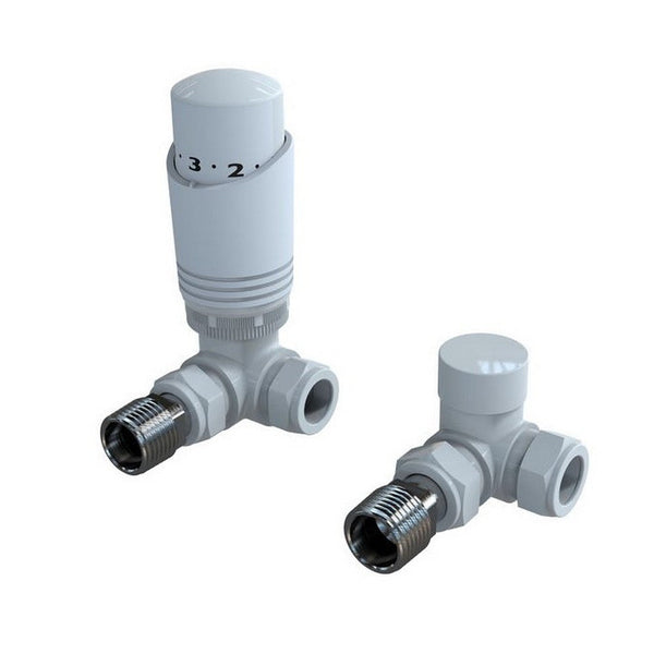 Kartell K-Design TRV Corner Twin Radiator Valve Pack White