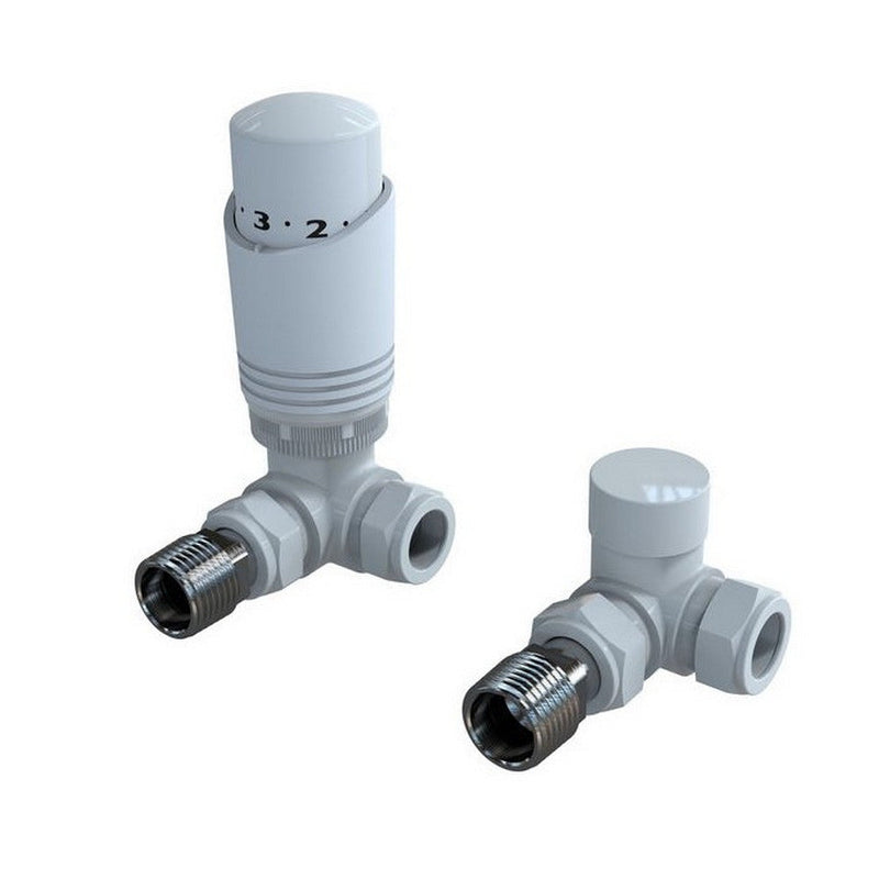 Kartell K-Design TRV Corner Twin Radiator Valve Pack White