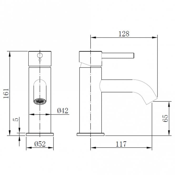 Tailored Bathrooms Redondo Round Eco Basin Mixer Tap