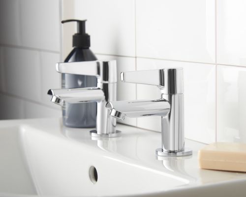 Deva Avoca Basin Taps Pair - Chrome