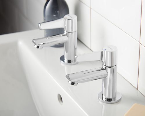 Deva Avoca Basin Taps Pair - Chrome