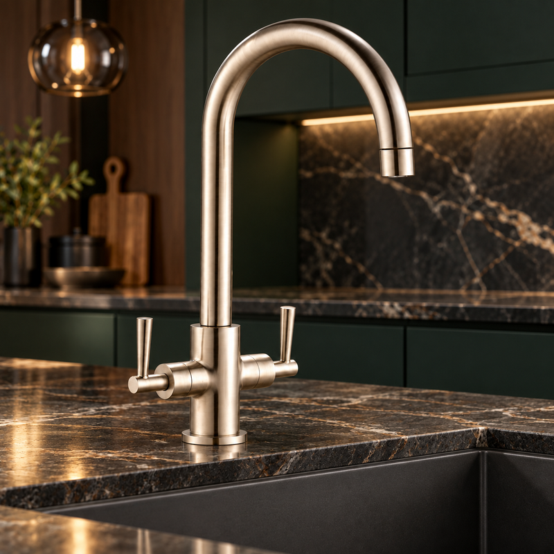 Tailored Monmouth Brushed Dual Kitchen Tap