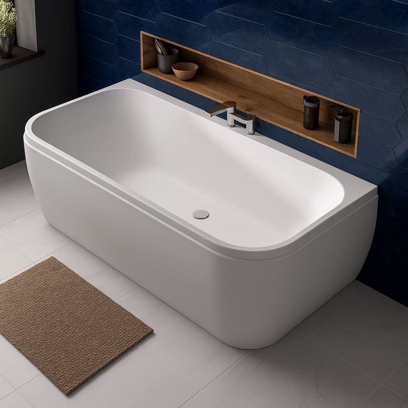Eastbrook Beauforte Malin D Shape Back To Wall - White