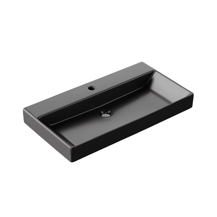 Hib - Vanya Wall Mounted Wash Basin - Black