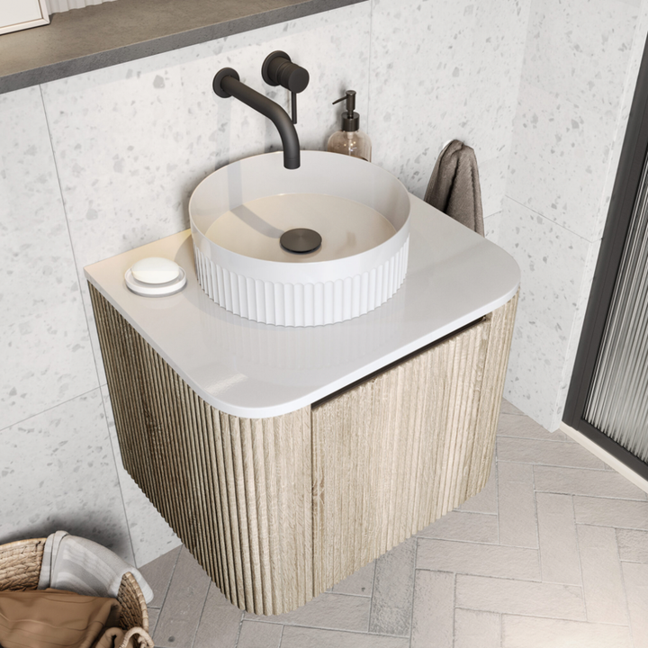 Scudo - Fluted Round Basin