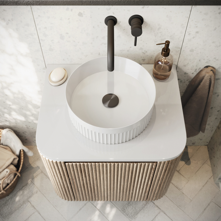 Scudo - Fluted Round Basin