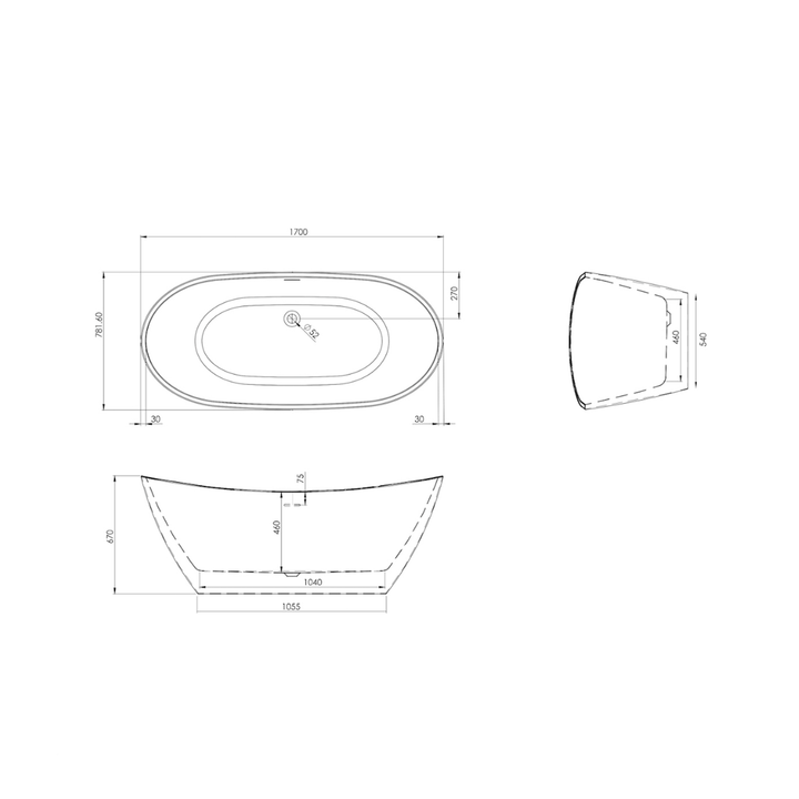 Scudo - Freestanding Aruba Bath