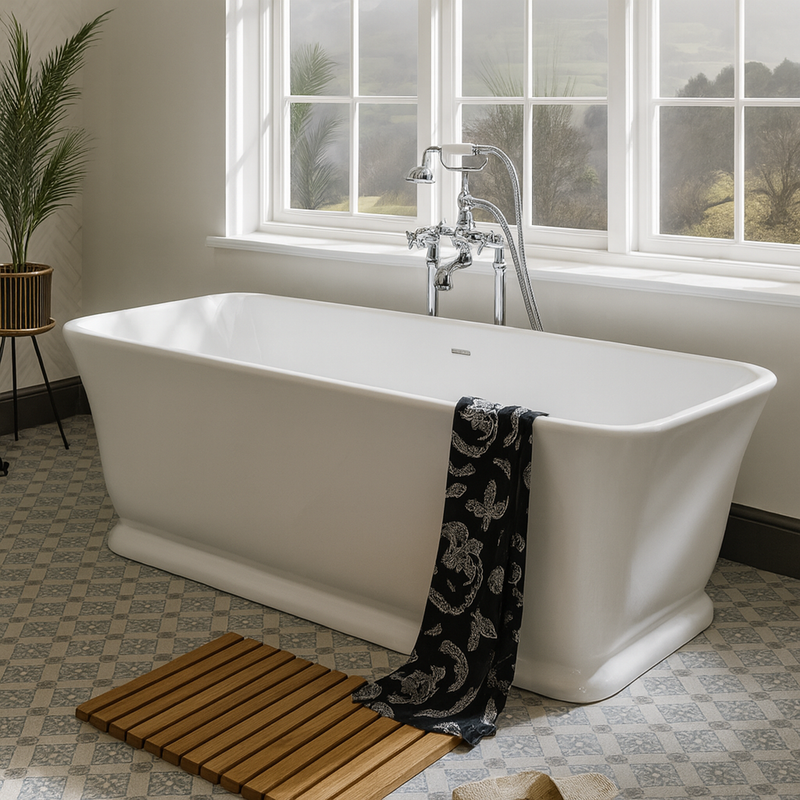 BC Designs Magnus Cian Solid Surface Freestanding Bath