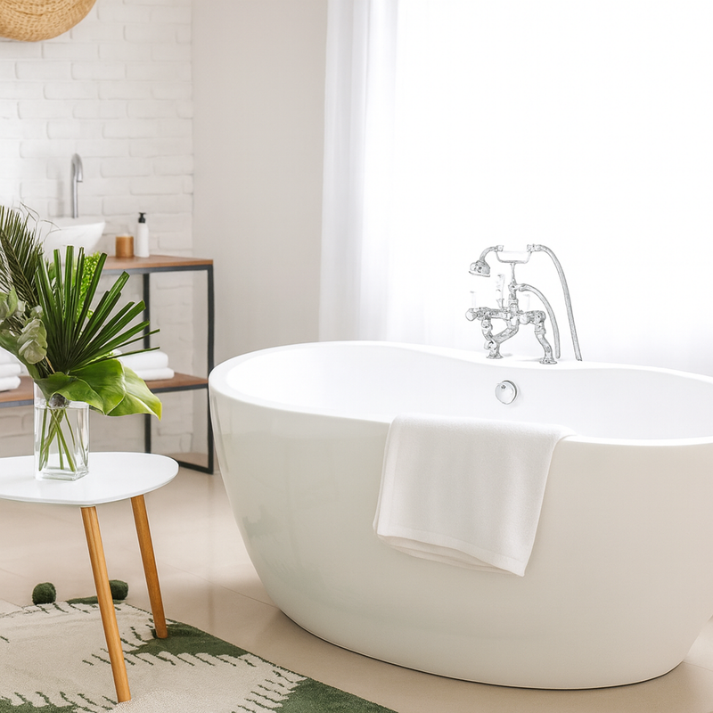 BC Designs Tamorina Petite Freestanding Bath - White