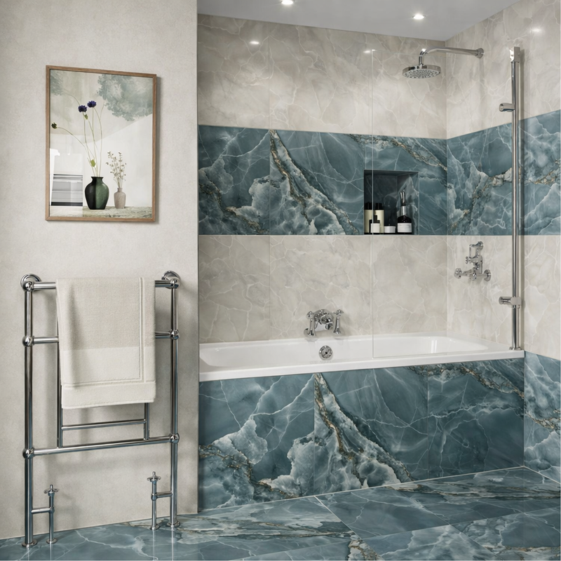 Burlington Classique Hinged Single Bath Screen - Chrome