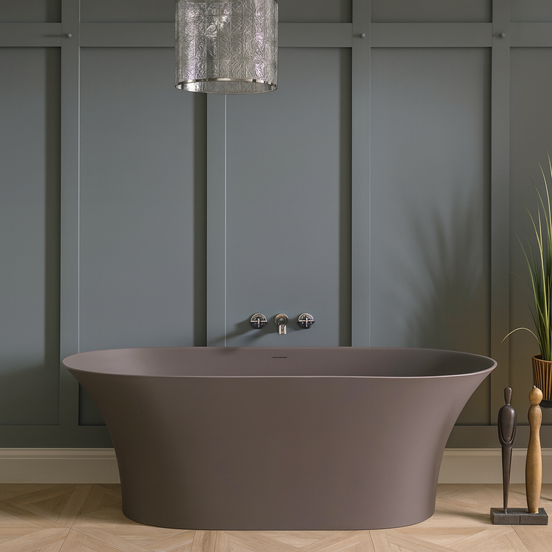 BC Designs Verdicio Cian Solid Surface Freestanding Bath