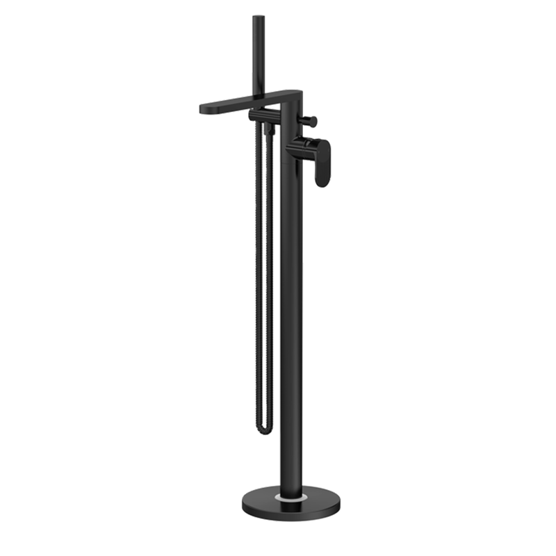 Nuie - Cyprus / Freestanding Bath Shower Mixer with Kit - Matt Black