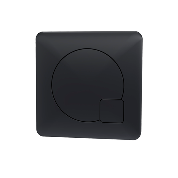 Nuie - Square Dual Flush Black Push Button