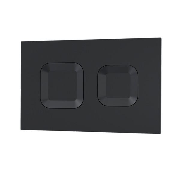 Nuie - Matt Black Square Dual Flush Push Button