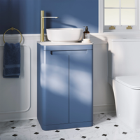 Hib - Camber Compact Bathroom Floor Standing Unit - Matt Blue
