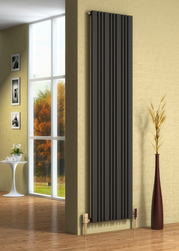 Reina Bonera Steel Anthracite Vertical Designer Radiator Central Heating