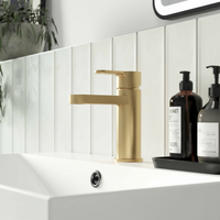 Nuie - Fluted Mono Basin Mixer Tap - Brushed Brass