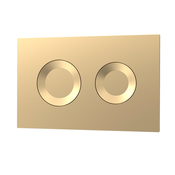 Nuie - Brushed Brass Round Dual Flush Push Button