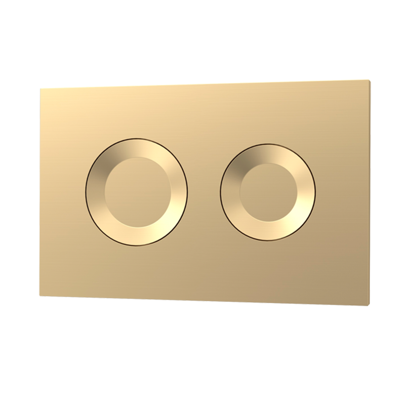 Nuie - Brushed Brass Round Dual Flush Push Button