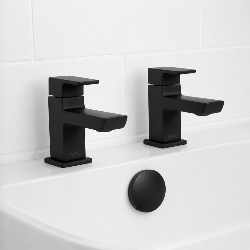 Bristan Cobalt Bath Taps - Matt Black