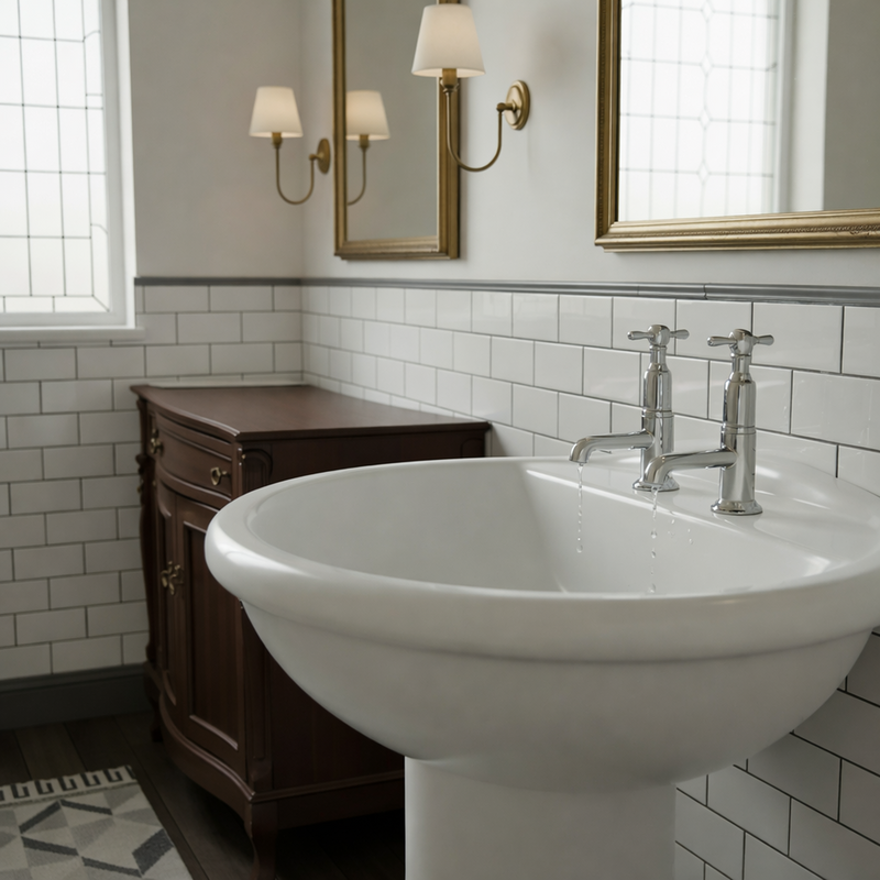 Burlington Guild Basin Pillar Tap - Chrome